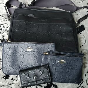 Coach flight bag with accessories